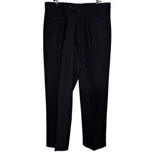 SMITTY Pleated Pants Men's 34 Straight Leg Black Ball Official Referee Pockets